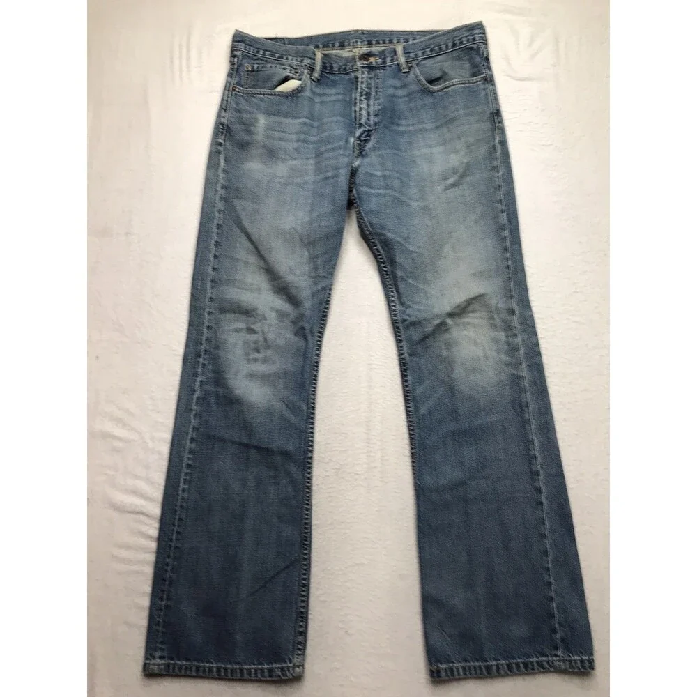 LEVIS 527 Boot Cut Jean Men 36x32 Faded Whisker Wash Skater Cowboy Western
